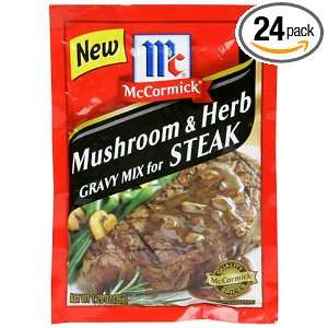 McCormick Mushroom & Herb For Steak, 1.25 Ounce Units (Pack of 24)