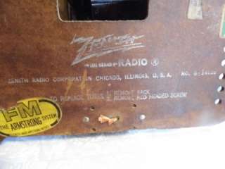   Vintage Zenith G725 Bakelite Tube Radio for Repair or Parts  
