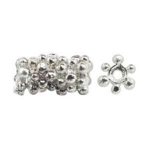  Cousin Beads Silver Plated Metal Findings 5mm Wheel Spacer Bead 