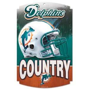  Miami Dolphins Country 11x17 Wood Sign