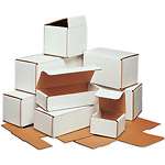 50) 5 x 4 x 2 White Corrugated Shipping Mailer Boxes  