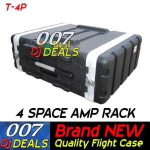 ProX 4 SPACE 4U MOLDED ABS DJ AMP RACK FLIGHT ROAD CASE  