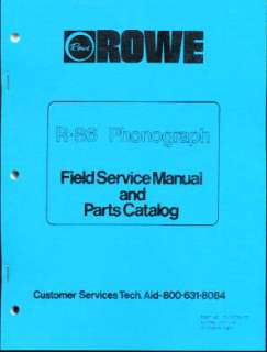rowe r86 service manual rowe r 86 jukebox service manual parts catalog 