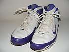   Lethal Zoom Flight Leather Basketball White Purple Shoes 2005 Mens 14