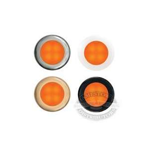 Hella Orange Slim Line Round LED Courtesy Lamps 980507691 12V Satin S 