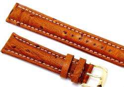   Speidel Honey Brown Genuine Ostrich Sports Watch Band / Watch Strap