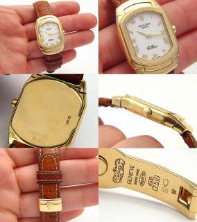 ROLEX CELLINI 18K SOLID GOLD LEATHER BAND LADIES COLLECTIBLE WRIST 