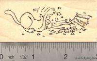New Years Resolution Cat (Angry Cat) Rubber Stamp H15307  