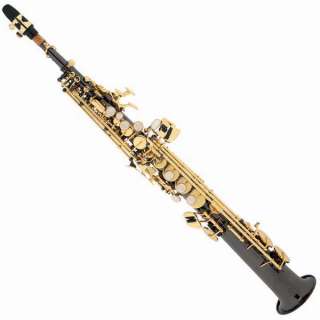 Mendini Straight Soprano Saxophone Sax ~Black Nickel  