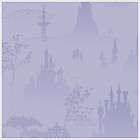 disney scenic toile purple castle wallpaper princess  