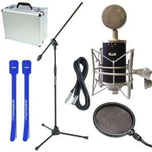   Mic w/ Mic Stand, Pop Filter & Cable Ties Musical Instruments