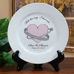 Personalized Wedding Plate Gift Keepsake With This Ring Wedding 