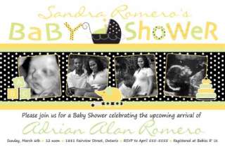 Stroller Fun Baby Shower Invitations Unisex Boy Girl  