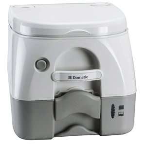  Dometic   974 Portable Toilet 2.6 Gallon   Grey w/Brackets 