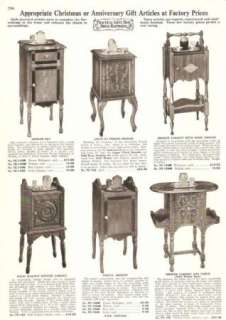 1932 Antique Art Deco Smokers Stand Cabinet AD  