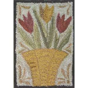 Hooked On Rugs Punch Needle Patterns tall Tulip Basket Ii 3 1/2x5 1/2 