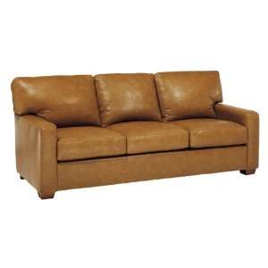    Contemporary Track Arm Leather Queen Sleeper Sofa
