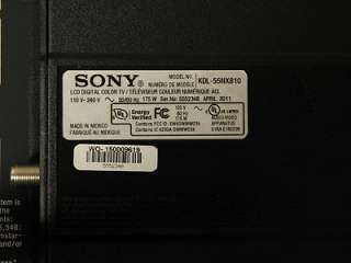 Sony BRAVIA KDL55NX810 55 Inch 1080p 240 Hz 3D Ready LED HDTV For 