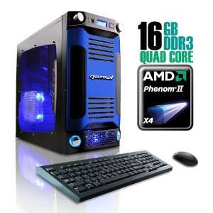   AMD Phenom II X4 Gaming PC, W7 Home Premium, Black/Blue: Electronics