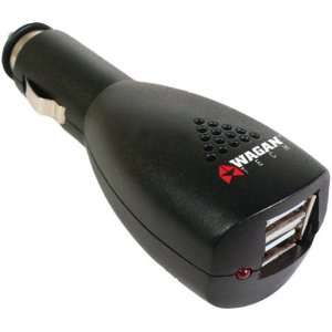   DC Adapter with Dual DC Sockets and USB Power Ports