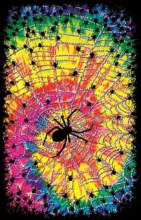BLACK WIDOW SPIDERS WEB BLACKLIGHT POSTER PSYCHEDELIC  