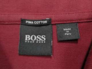 This handsome look burgundy short sleeve polo shirt is from HUGO BOSS 