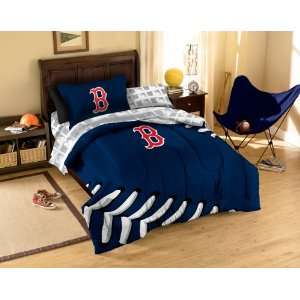  Boston Red Sox MLB Twin Comforter, Sheets & Sham (5 Piece 