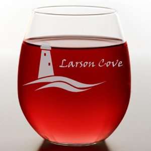  Lighthouse on the Water Stemless Red Wine Glass