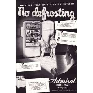  Admiral Dual Temp Refrigerators Vintage Ad   1960s (No 