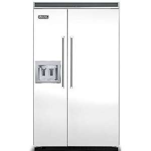  Viking White Side by Side Built In Refrigerator 