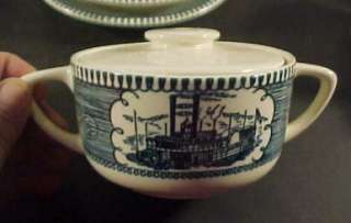 Royal China Currier & Ives Sugar with Lid  