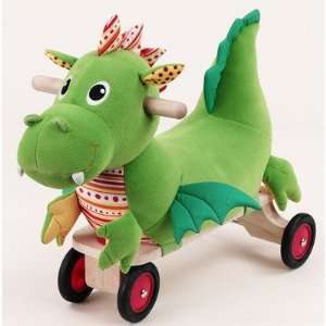   SW   1816 Puffy Dragon Four Wheeled Plush Ride On Toys & Games