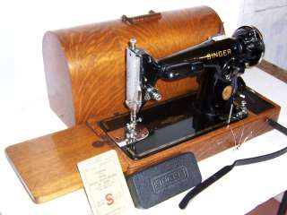 1940 Singer model 201 Sewing Machine Paperclip Direct Gear Driven A 