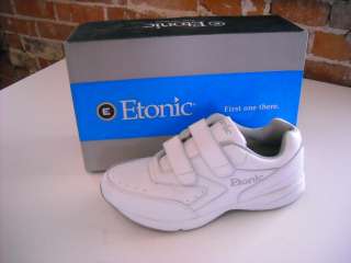 Mens ETONIC WHITE Walker VELCRO Tennis Shoe 10.5 EE NEW  