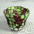   TIFFANY LEADED STAINED SLAG RUBY RED HOBNAIL GLASS LAMP LIGHT SHADE