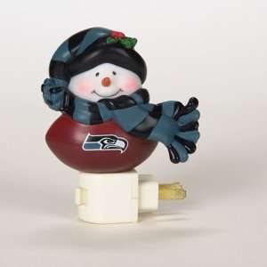 Pack of 2 NFL Seattle Seahawks Snowman Christmas Night 
