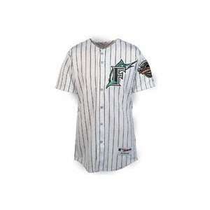 Florida Marlins Second Home White/Black Authentic MLB Jersey  