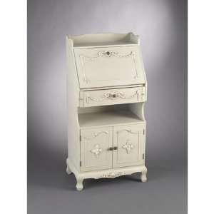  : AA Importing 49223GW Secretary Desk in Grey/White: Office Products