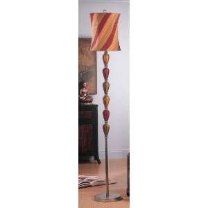  62 Shabby Chic Multicolor Floor Lamp with Glass Ball Stem 