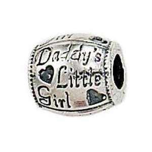 Authentic Zable Daddys Little Girl 925 Sterling Silver Bead Charm BZ 