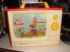 Fisher Price Two Tune Red Music Box TV 1966 #114 GOOD