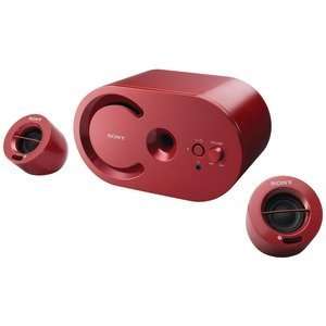  Sony Srsd25/Red 2.1 Channel Computer Speaker System (Red 