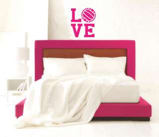 Square Love Volleyball Pink Wall Decal   