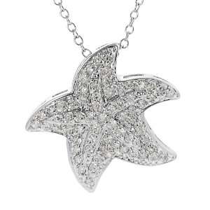   Pave set Cubic Zirconia Starfish Necklace (Chain Included) Jewelry