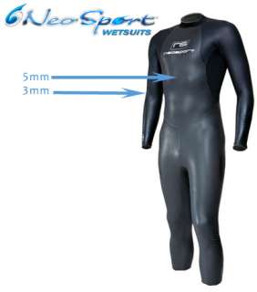 Mens 5/3mm Neosport SPRINT Triathlon Full Wetsuit XS  