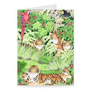 Tiger Jungle by Suzanne Bailey   Greeting Card (Pack of 2)   7x5 inch 
