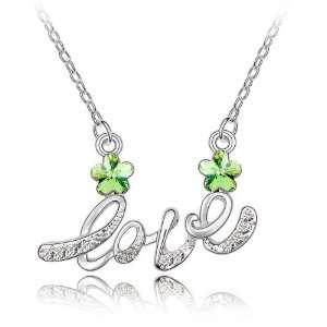  Love star Swarovski Crystal Necklace(olive) Arts, Crafts 