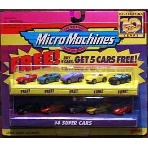   Micro Machines Super Cars #4 Collection w/5 Bonus Cars: Toys & Games