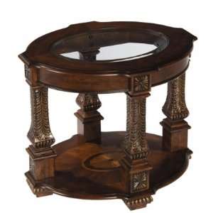   Collection Traditional Oval End Table Dark Furniture & Decor