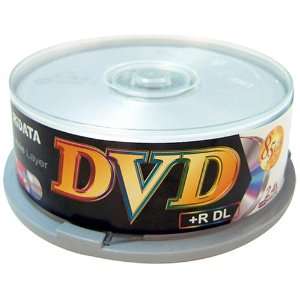  Ridata Double Layer DVD+R 2.4X in 25 piece cakebox (Silver 